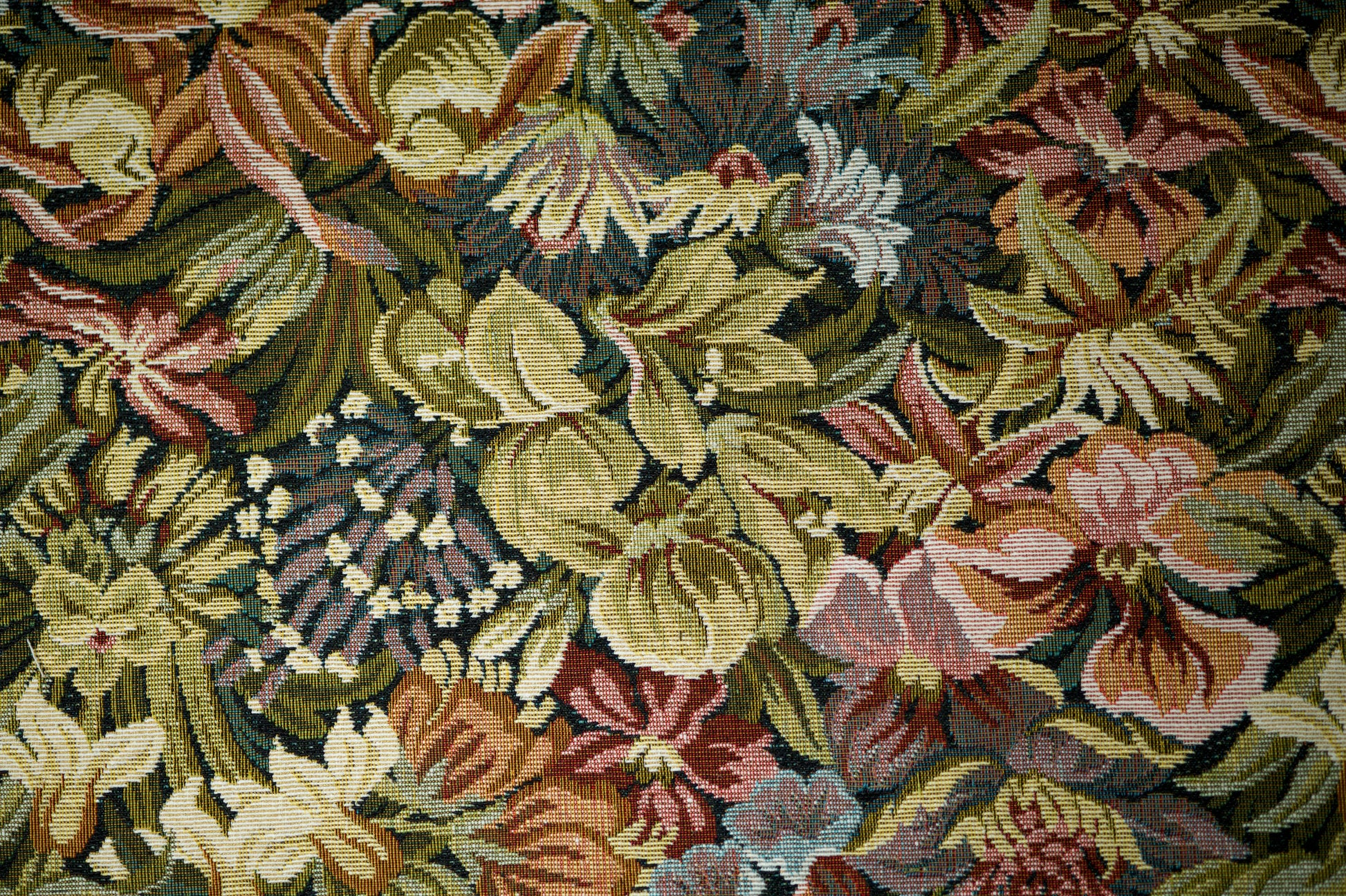 Möbelstoff – Tropisches Blumenmuster – hochwertige Struktur mit Blumendruck