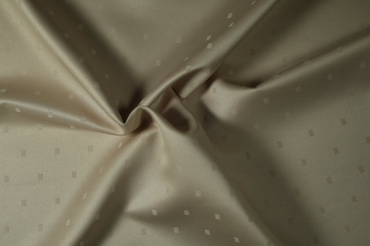 Tischdeckenstoff mit Punktmuster in Beige – kochfest & elegant