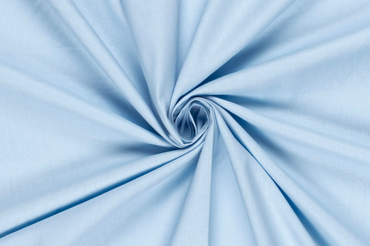 Fahnentuch Stoff babyblau Baumwolle glatt Uni Stoffeya