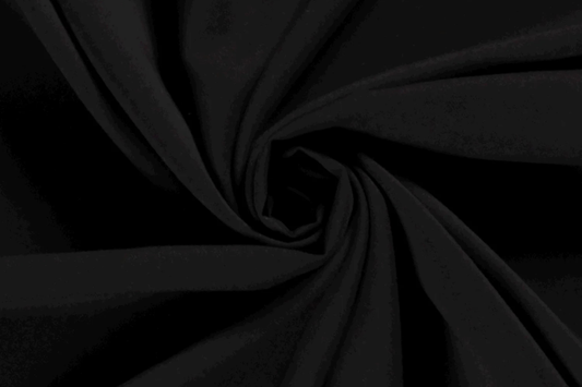 Schwarzer Uni Viskose Stoff für Sommermode