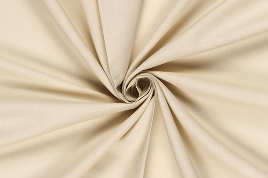 Beiger Fahnentuch Baumwollstoff Uni mit matter Oberfläche in hochwertiger Qualität