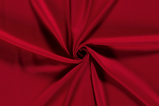 Hochwertiger Viskose Stoff rot Uni Stoffeya