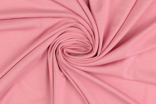Baumwolljersey Stoff Rosé Meterware – elastischer Uni Jersey in Pastellrosa