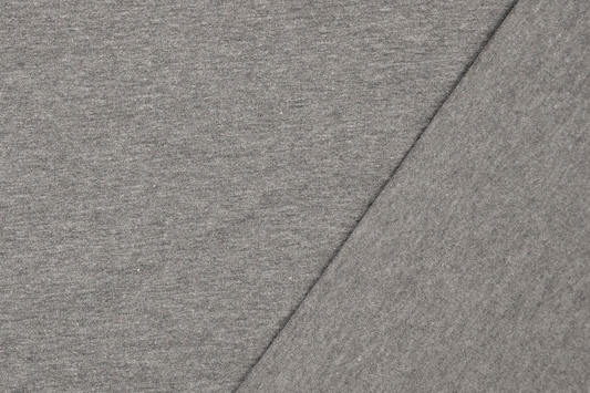Baumwolljersey Grau meliert Meterware – elastischer Jersey Stoff