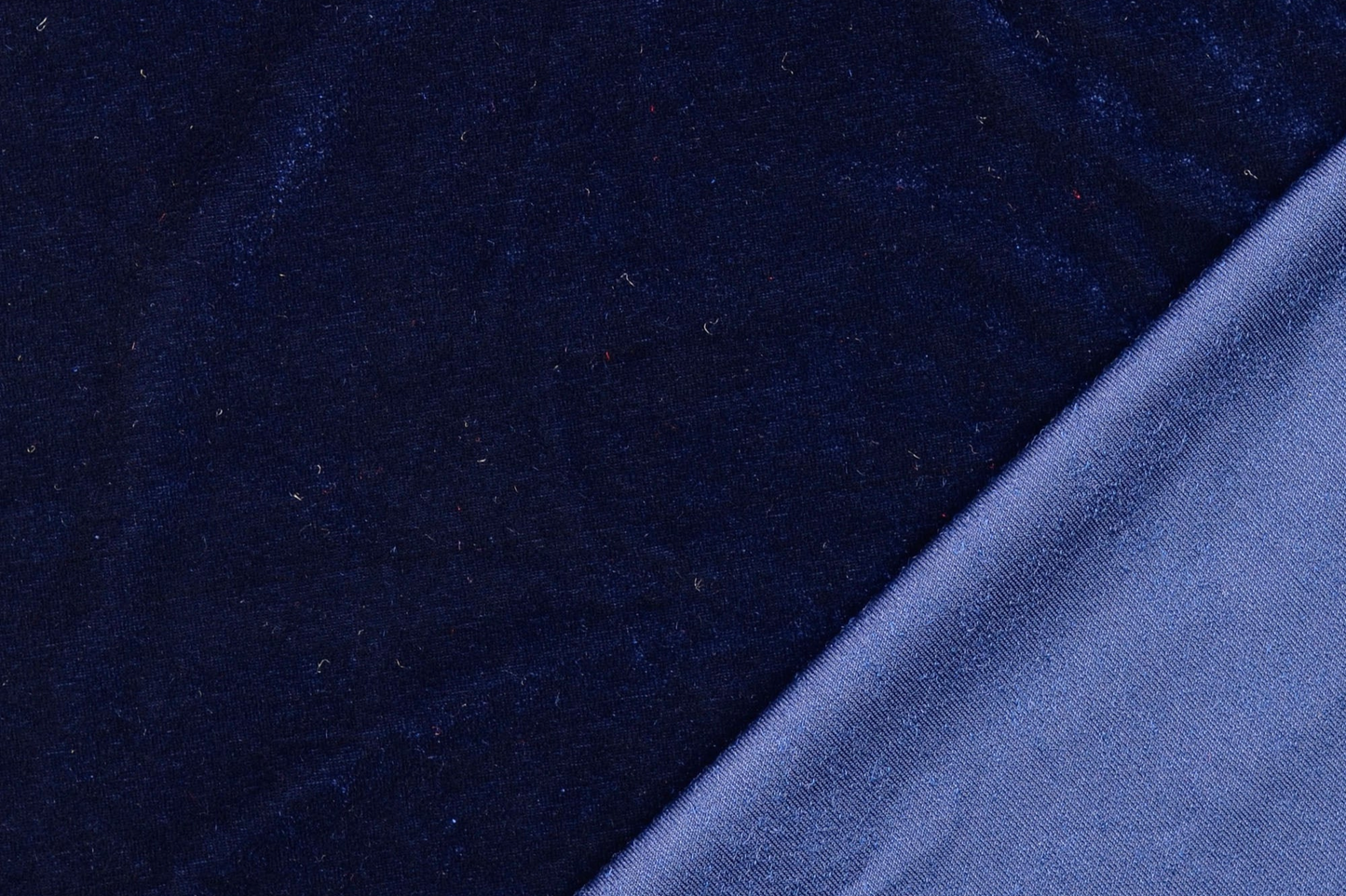 Marineblauer Samt Stoff – Edler Velvet Stoff weich & glänzend