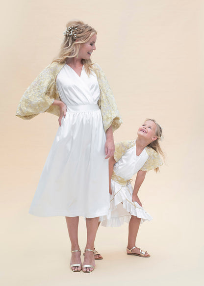 Satin Stretch Stoff Wollweiß – Rolle