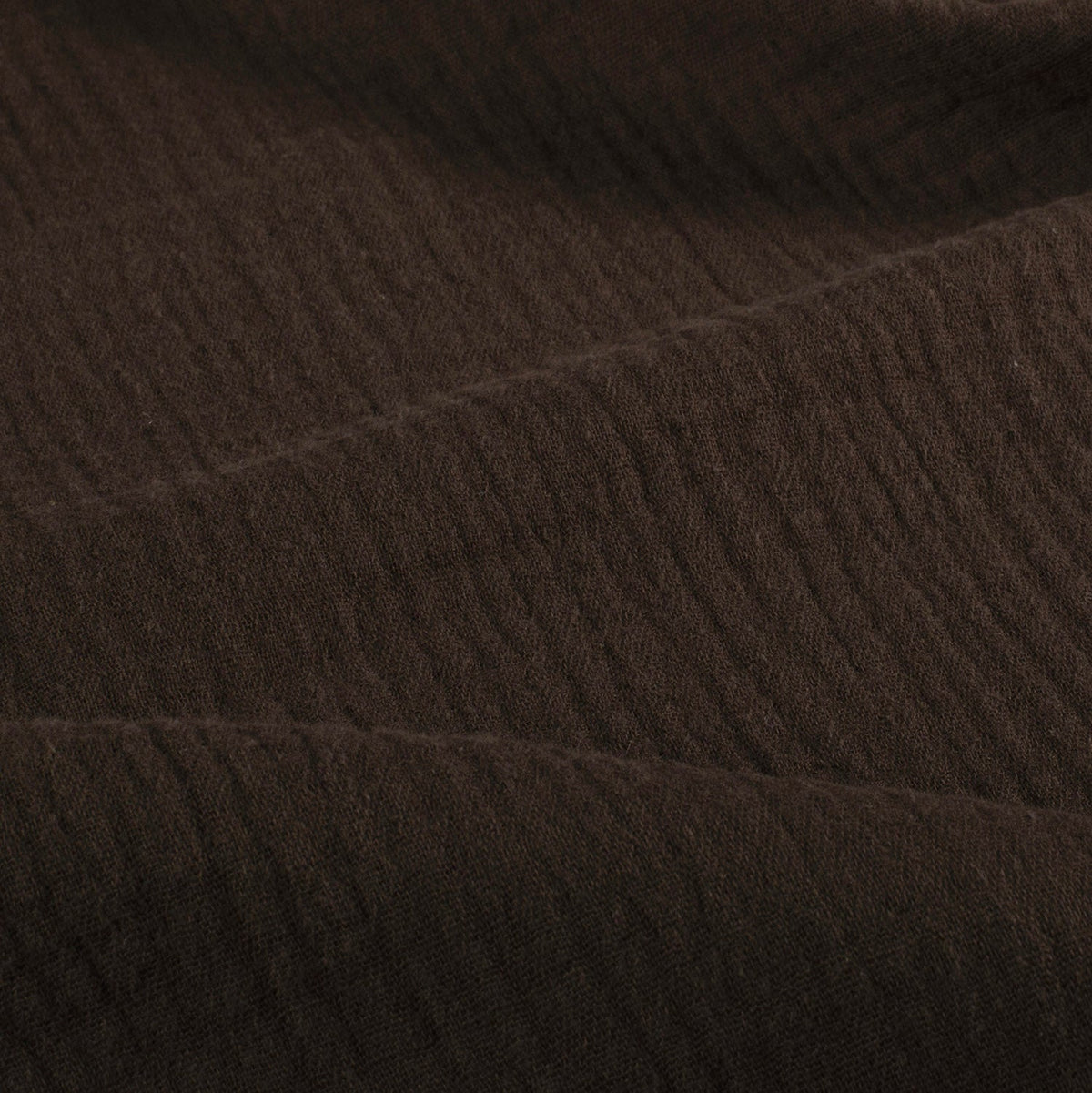 Musselin Stoff Dunkelbraun – Stoffeya