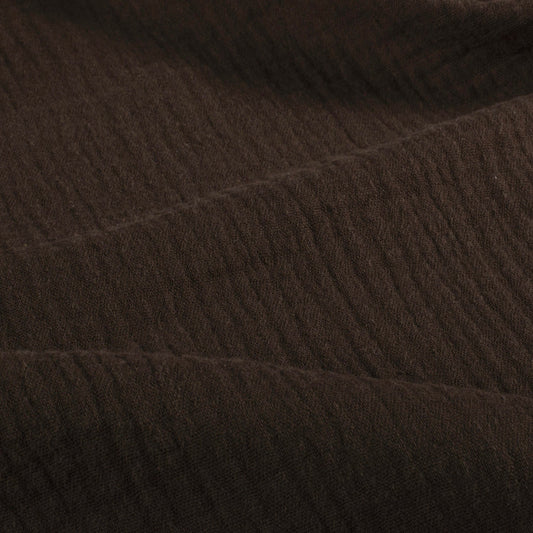 Musselin Stoff Dunkelbraun – Stoffeya