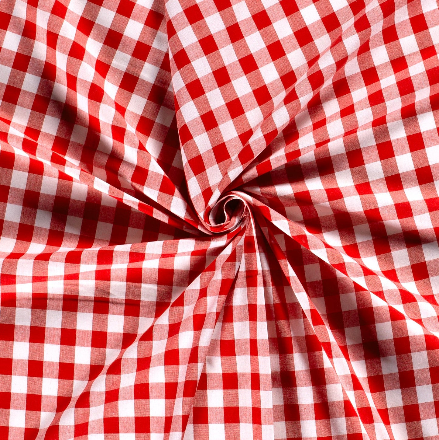 Baumwoll-Popeline Karo Rot – Fall