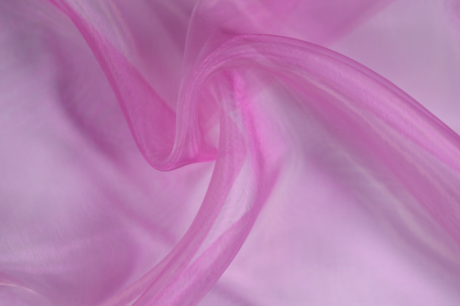 Rosa-pinker Organza Stoff transparent glänzend 140cm breit